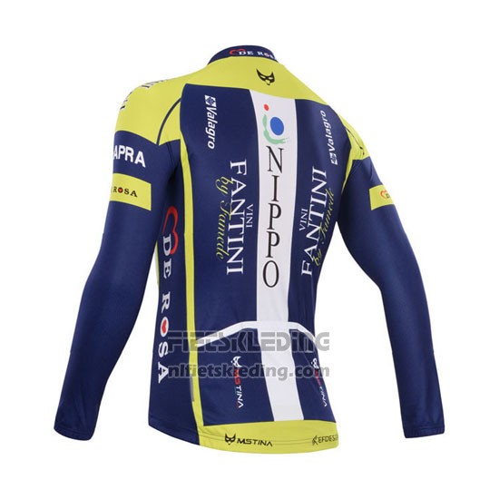 2014 Fietskleding Vini Fantini Groen en Blauw Lange Mouwen en Koersbroek